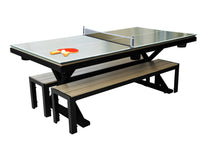 Load image into Gallery viewer, Airzone Outdoor Play 7' Multi-Use Billiard Table with Bench Seating