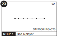 5 Player Rod for ST-2006LPG 48" Foosball Table (ST-2006LPG-023)