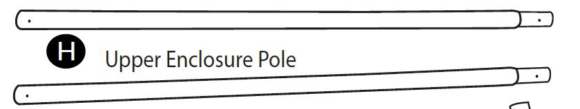 Upper Enclosure Poles for AZJ-54 Toddler Trampoline (Part H)