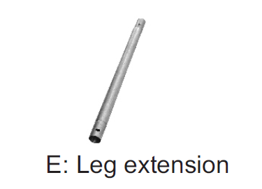 AirZone Jump 12, 14, 15FT Leg Extension (Part E)