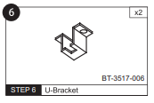 U-bracket for BT-3517 (Part 6) Set of 2