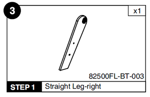 Straight Leg-Right for BT-2500FL Folding Billiard
