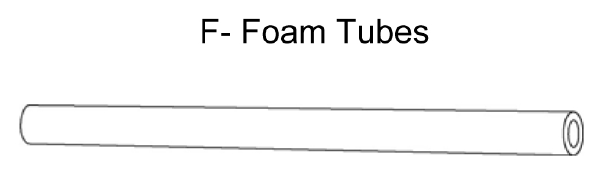 Foam Tubes for Enclosure Poles for 12'/15' Basic Trampolines (12/set)- WM-00615/00512 (AZ-600568 F)568)