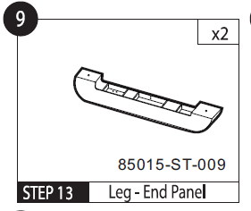 ST-85015 Leg End Panel (#009)