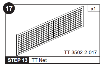 Replacement Net for Airzone Play Table Tennis Table (TT-3502-017)