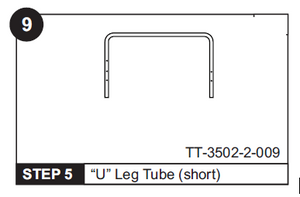 "U" Leg Tube (short) for TT-3502-2 (Part 009)